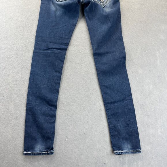 ROCK REVIVAL Yui Womens Skinny Jeans Tag Size 26 Low Rise Dark Wash - Picture 9 of 16